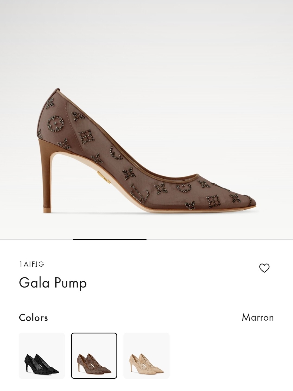 Authentic Louis Vuitton Brown Gala Pump - Picture 13 of 15